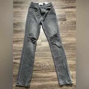 Like New Current / Elliot Distressed Gray Jeans. Size 24